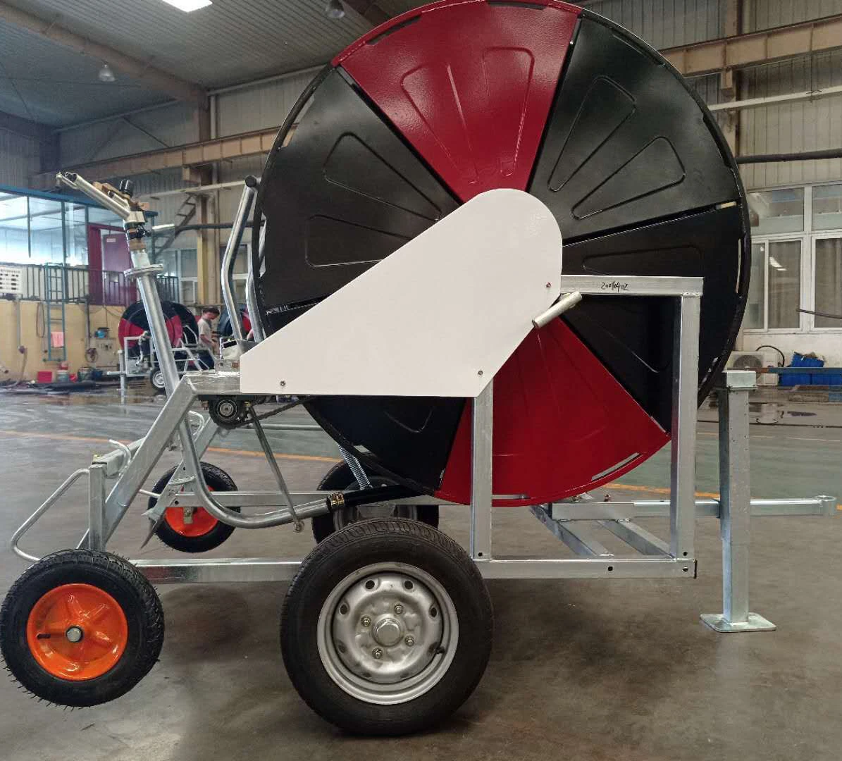 Hose Reel Irrigation With Traveling Irrigator Sprinkler Gun