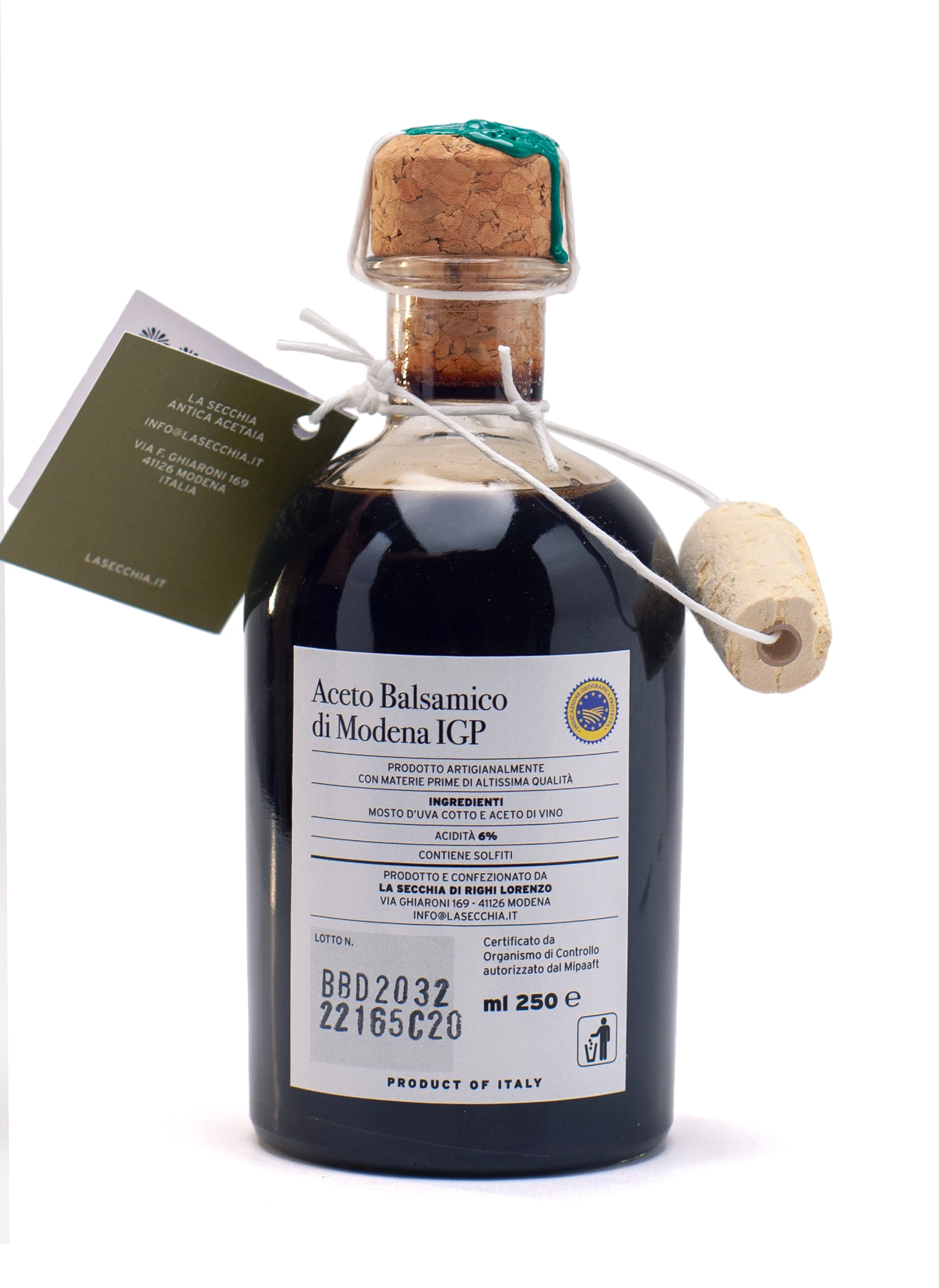 Wholesale Kitchen Seasoning Made in Italy Lasecchia Balsamic Vinegar for Meats Aged Cheese Ice Cream and Fruit Salads