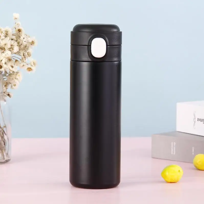 Stainless Steel Tumbler Mugs garrafa de agua vidro personalizada Double Walled With Bamboo Lid Clear Japese Style Cup