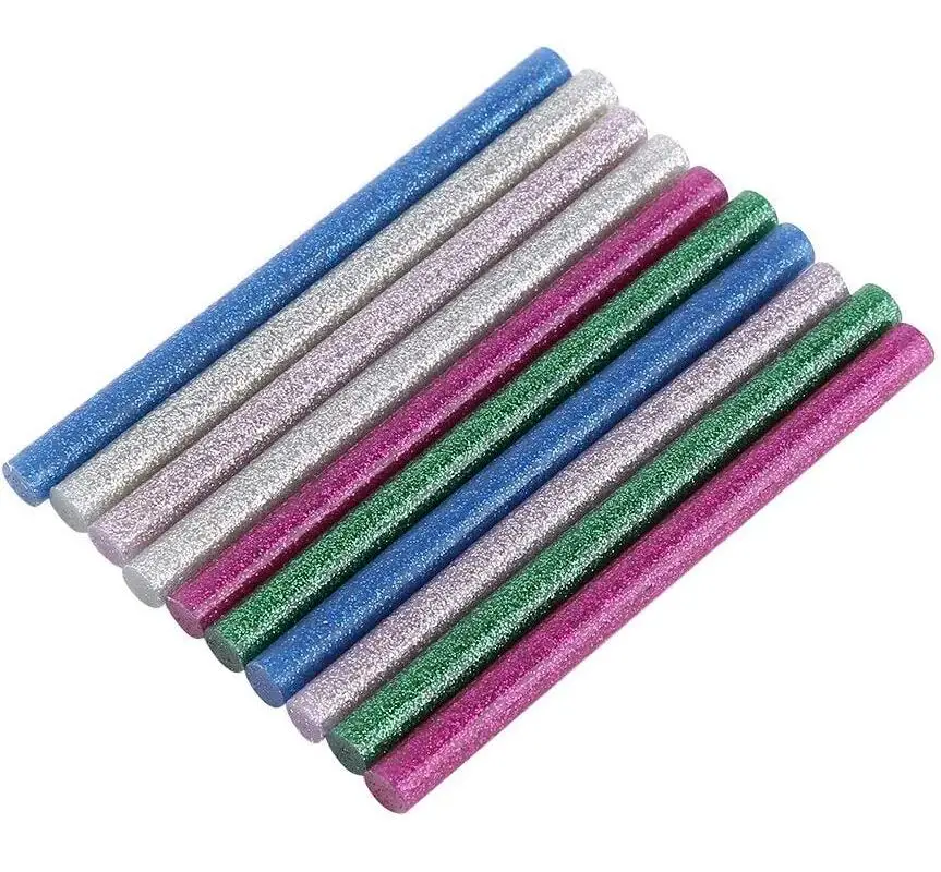 
7mm 11mm 18cm yellow glue sticks Colored Hot Melt Glue Sticks Glitter Mini for DIY 20W 60W Glue Gun 