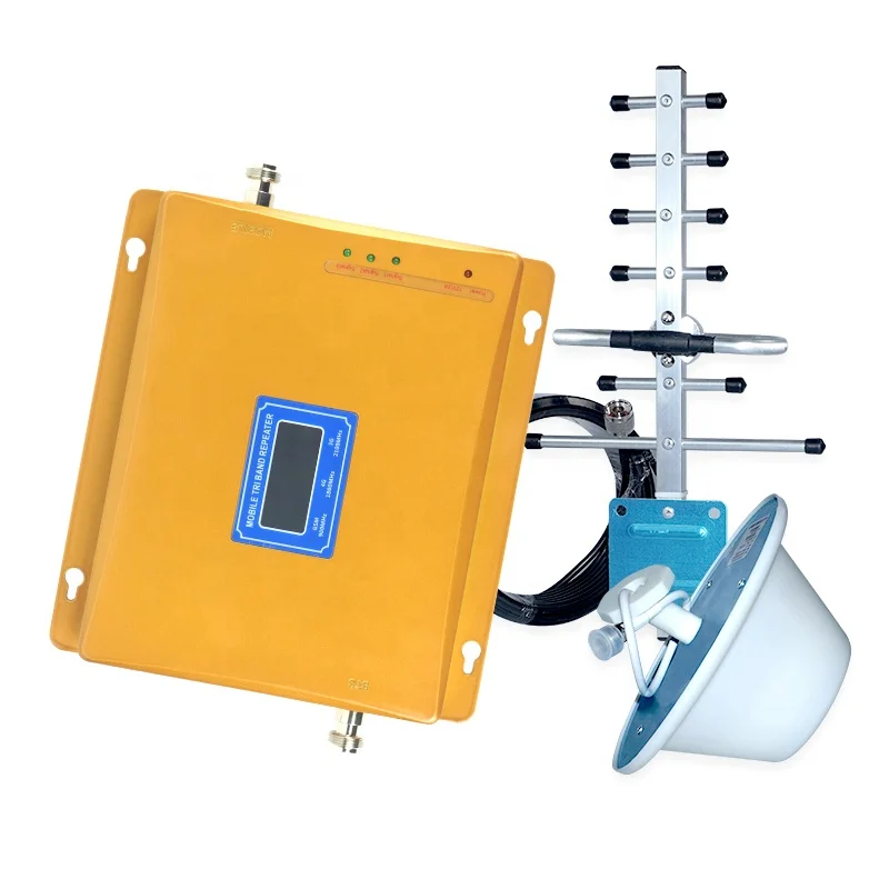 Dual band GSM 2g 3g 4g lte mobile network booster 900/1800mhz signal repeater with Antenna signal booster repeater 3g 4g lte