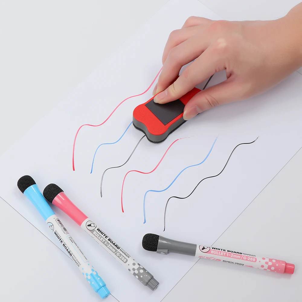 Hot Premium Magnetic Whiteboard Erasers Small Colorful Erasers For Classroom Home And Office