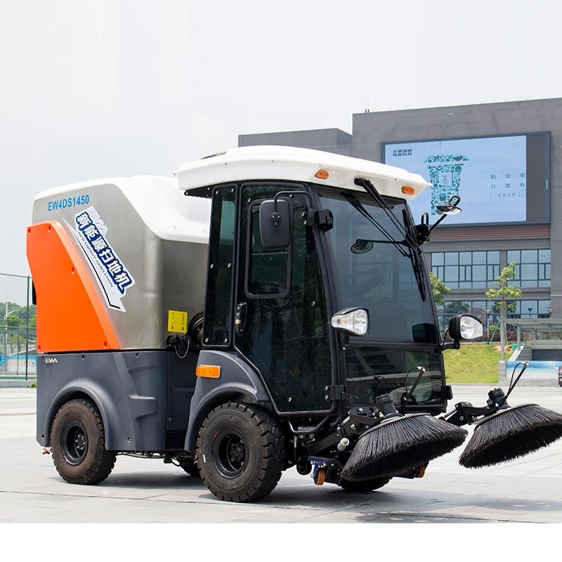 Chinese Street Road Vacuum Cleaning Leaves Sweeper With Awning Ride On Floor Sweeper Machine