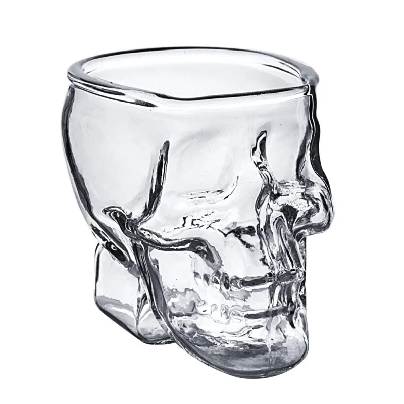 
Skull-candy Shaped Clear Glass Novelty 2.8 Oz Shot Glasses Decorative Halloween Drinkware 
