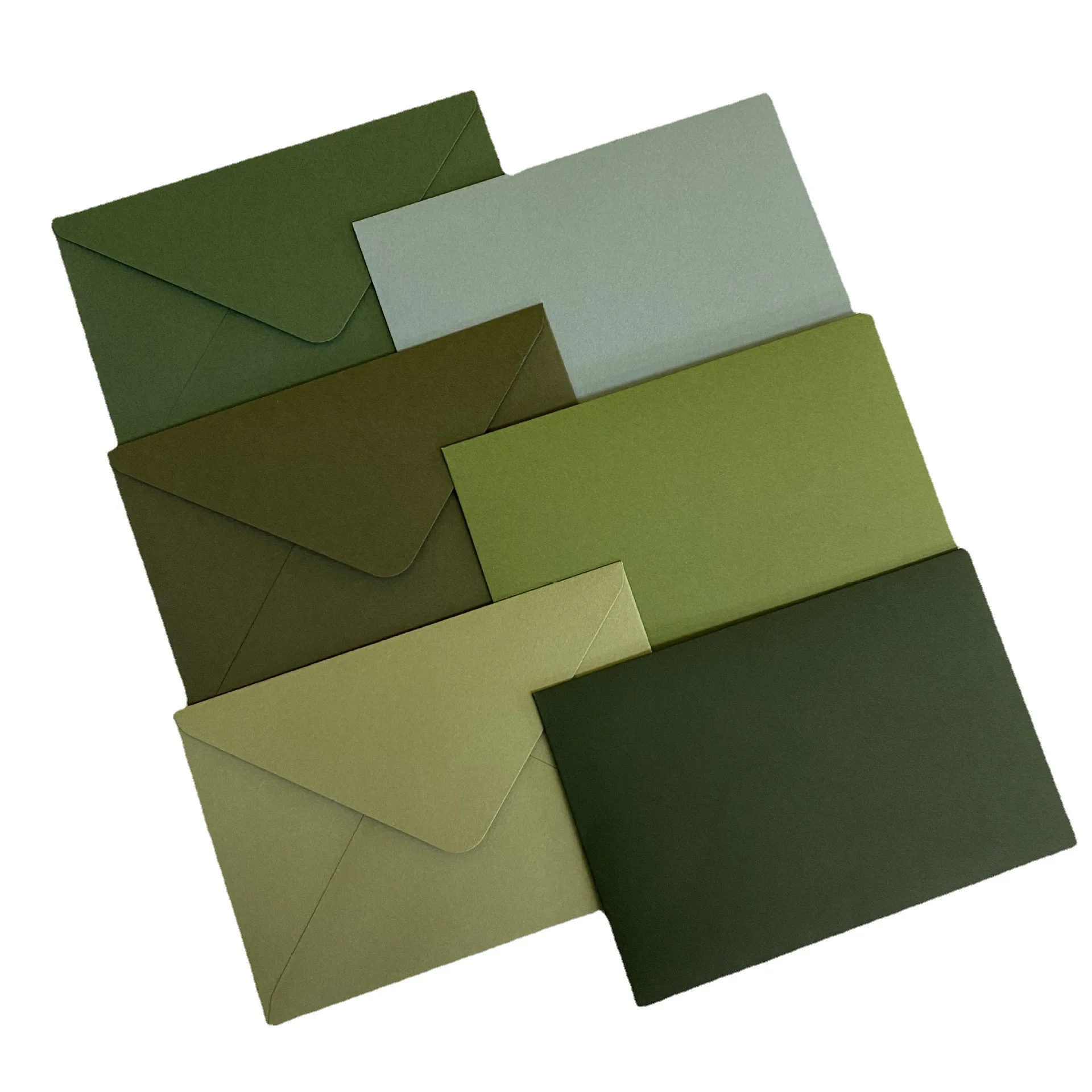 Custom wedding invitation fancy green paper foil Vellum Color envelope Paper gift envelopes with logo