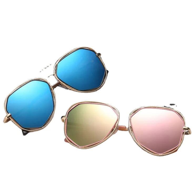 Fashion Women Vintage Diamond Cut Ocean Lens Sun Glasses Small Rimless Rectangle Sunglasses 2022 Sun Glasses Metal Age River Men
