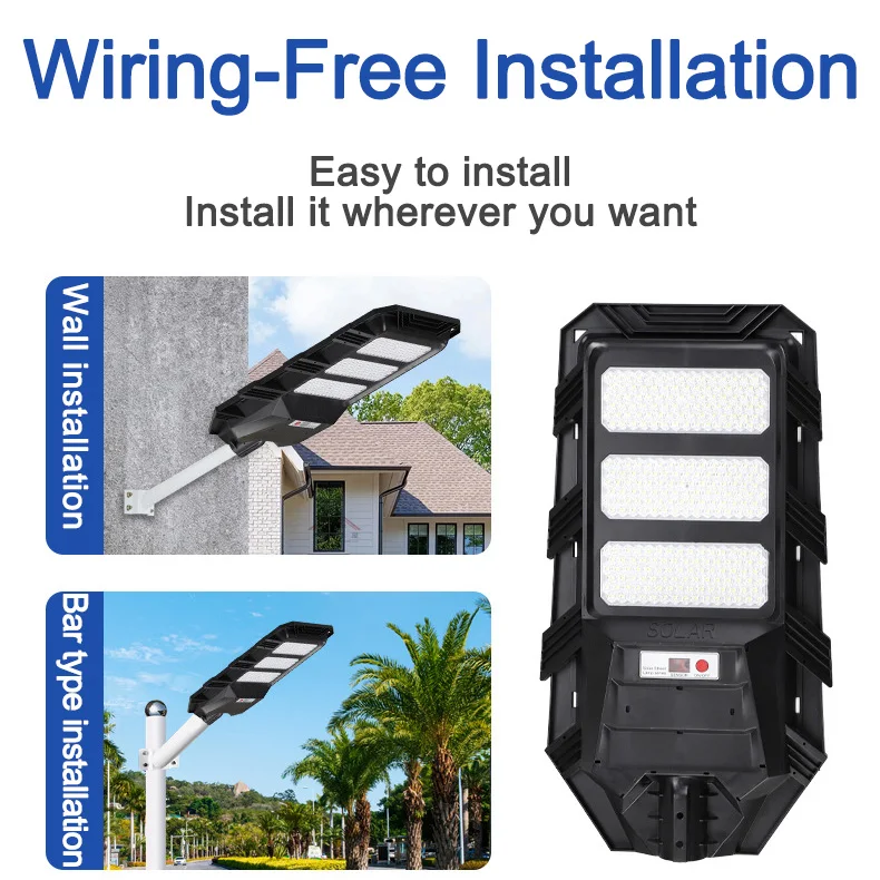 Outdoor Ip65 Waterproof LED Solar Street Light with PIR Sensor LED Street Lamp Housing