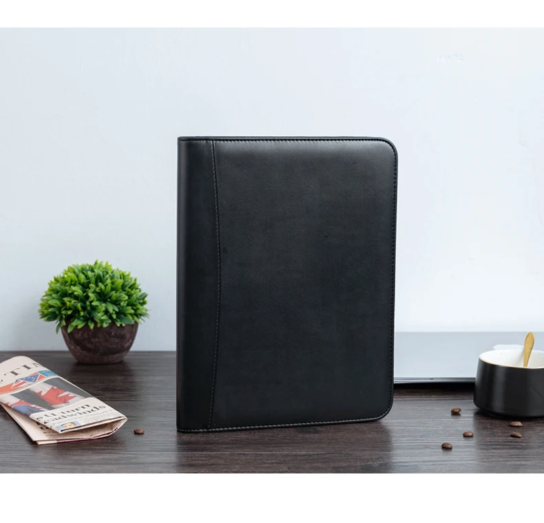 Customized Office Folder Portfolio a4 PU leather Fashion File Portafolio