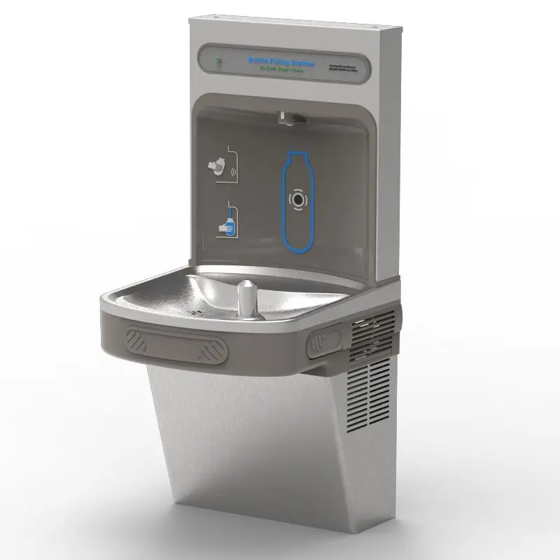 TB35-2 Electric Water Coolers Bottle Filling Station with Single Cooler, Non-Filtered Refrigerated,handfree touchless