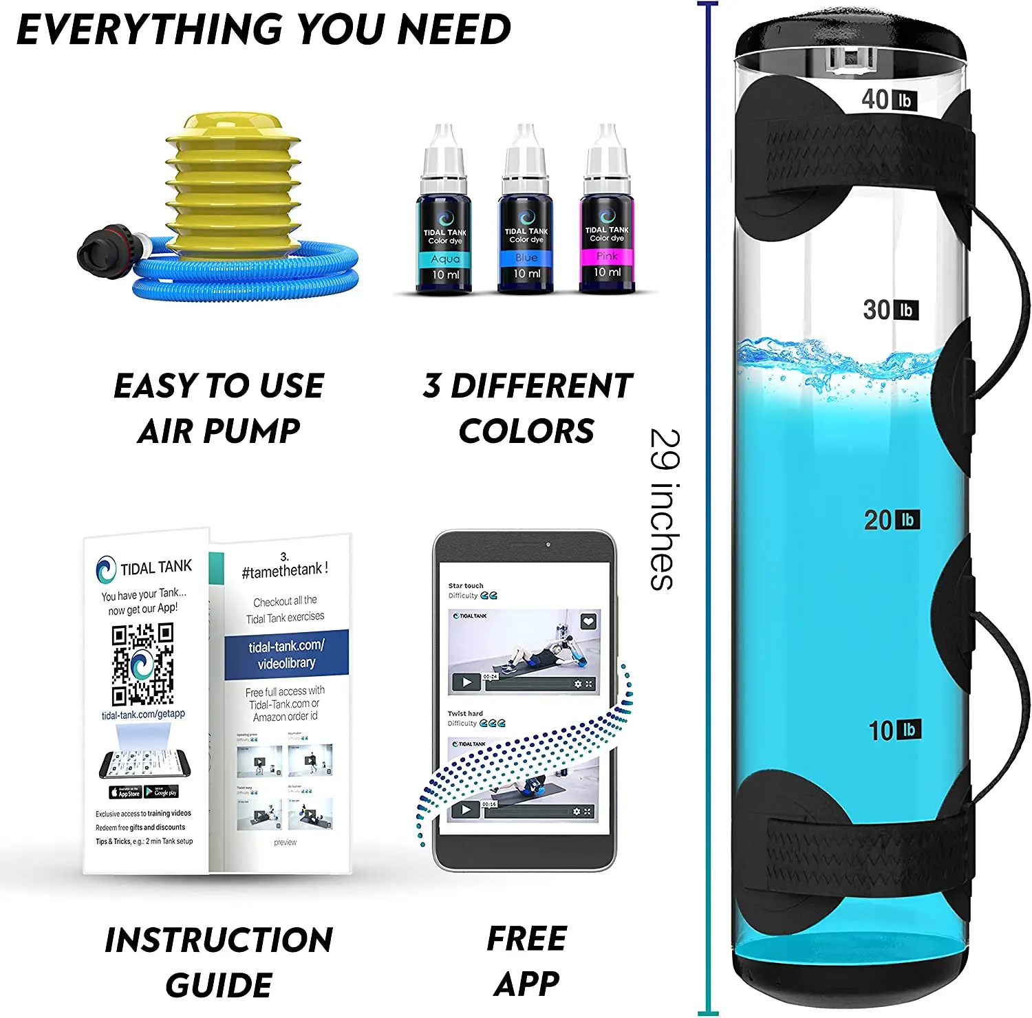 Original Aqua Bag Instead of sandbag Training Power Bag with Water Weight Ultimate core and Balance Workout Portable