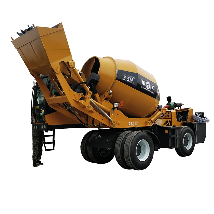 Aimix 3500L self loading spinning concrete mixer truck di Indonesia price