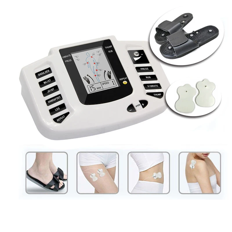 Electrified Pressure Point Therapy Tens Muscle Relax Acupuncture Therapy Pads Machine Pulse Vibration Foot Spa Massager