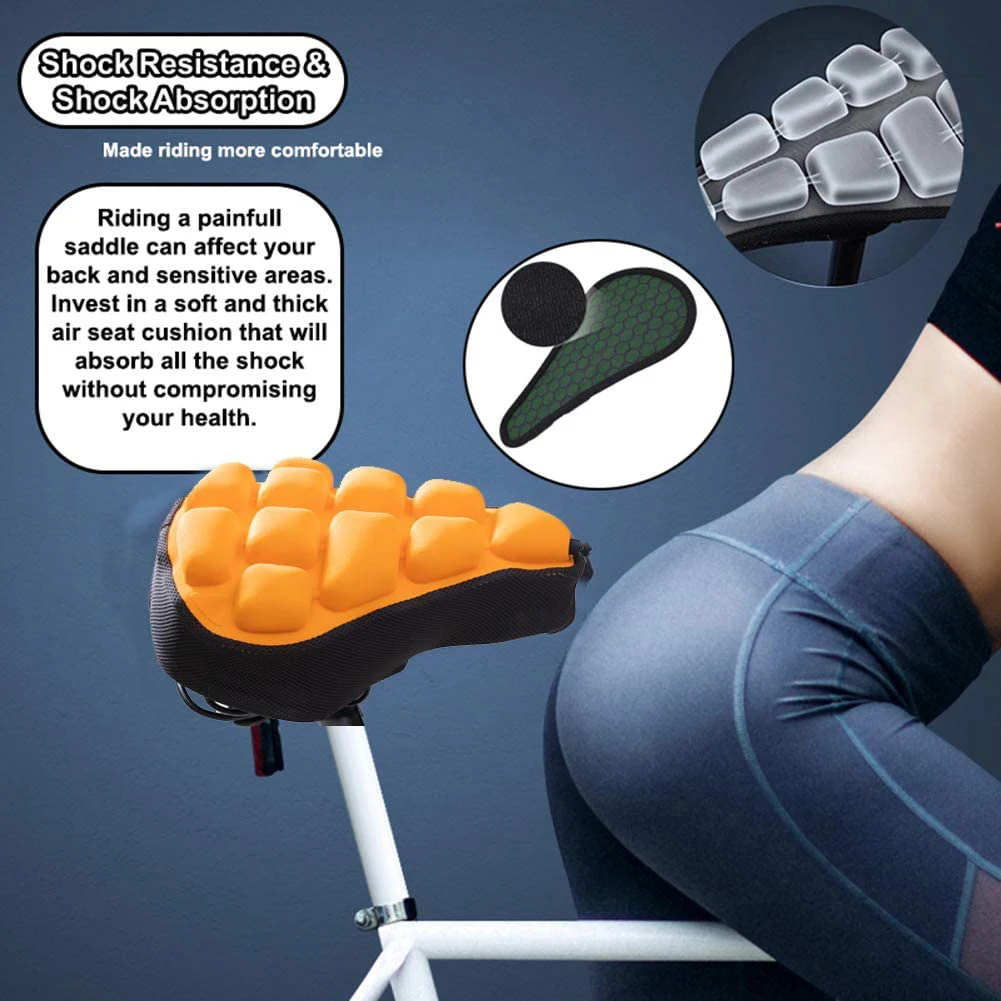 Mountain Cycling Bike Seat Comfortable Wide Bicycle Saddle excellent  Quality  Inflatable Airbag Bike seat Cushion
