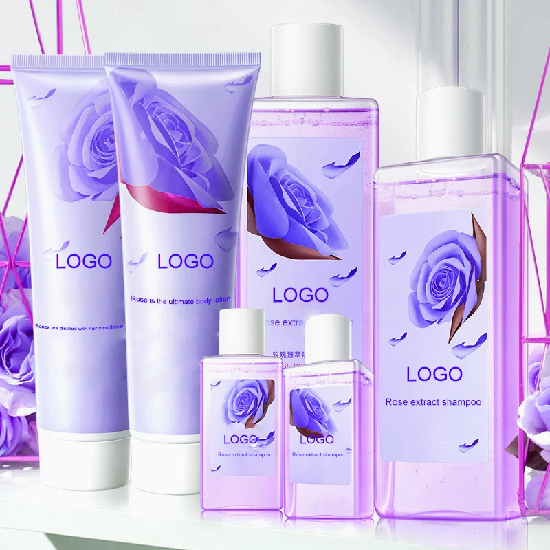 6pcs ODM-OEM ladies Shampoo shower gel body lotion with travel kit Set  bath gift set