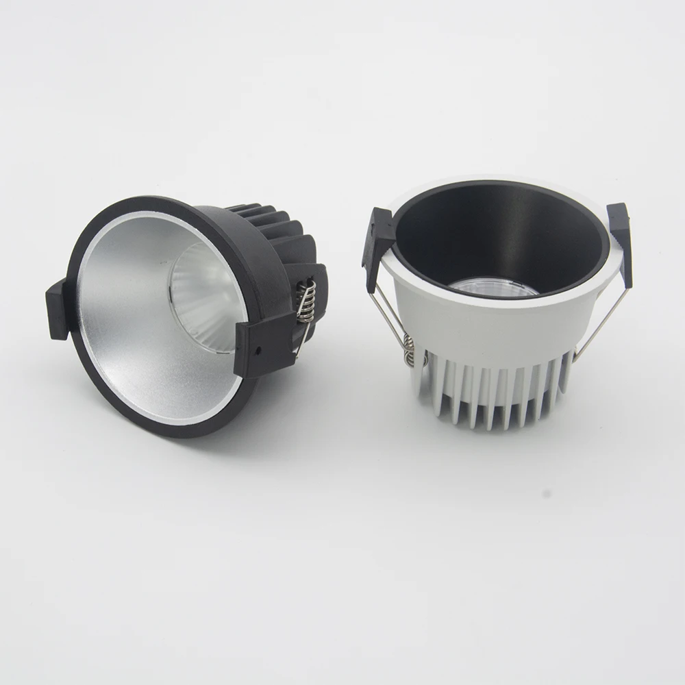 2.5 inch cob trimless downlight housing 12W led spotlight 85mm lamp housing down light body