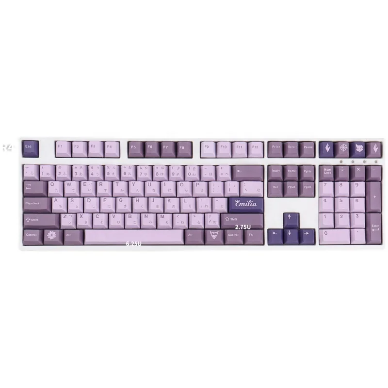 Hotsale GMK Frost Witch Keycaps Cherry Profile PBT DYE-SUB 129 Keys Purple Japanese Keycap For MX Switch Mechanical Keyboard