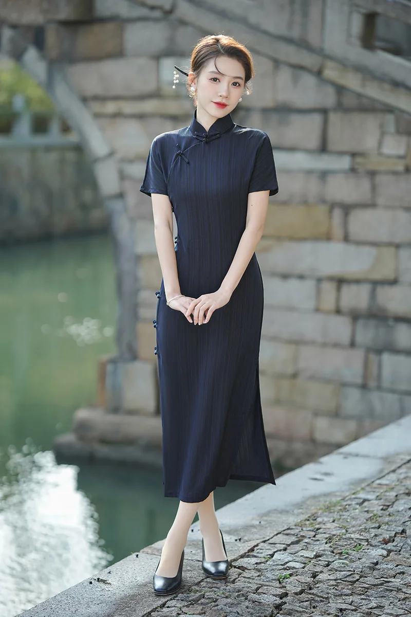 Online Wholesale Women Summer Qipao Dress Chinese Traditional Cheongsam clothes