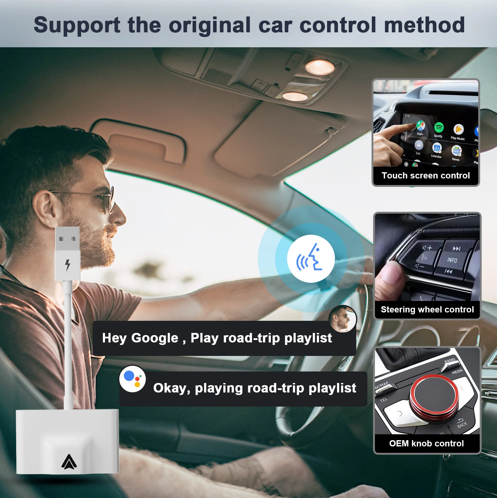 2 в 1 беспроводной адаптер CarPlay Android автомобильный ключ мини-Смарт-бокс проводной для беспроводного iPhone