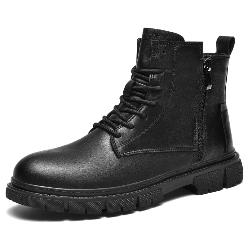 arcx Brown Cowhide Leather Martins/ Sports Biker Shoes for Men/ Cool Retro Style Breathable Motorcycle Riding Racing Boots