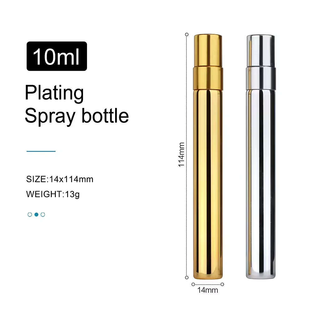 Wholesale 3ml 5ml 10ml Atomizer Small Mini Perfume Atomizer Vials Sample 10ml Glass Spray Perfume Bottle With Gold Black Sprayer