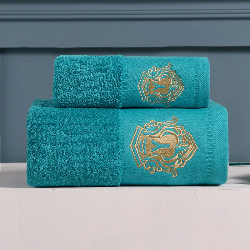 High Quality Towel Set 100% Cotton Microfiber Satin Embroidery Bath Towels For Hotel SPA