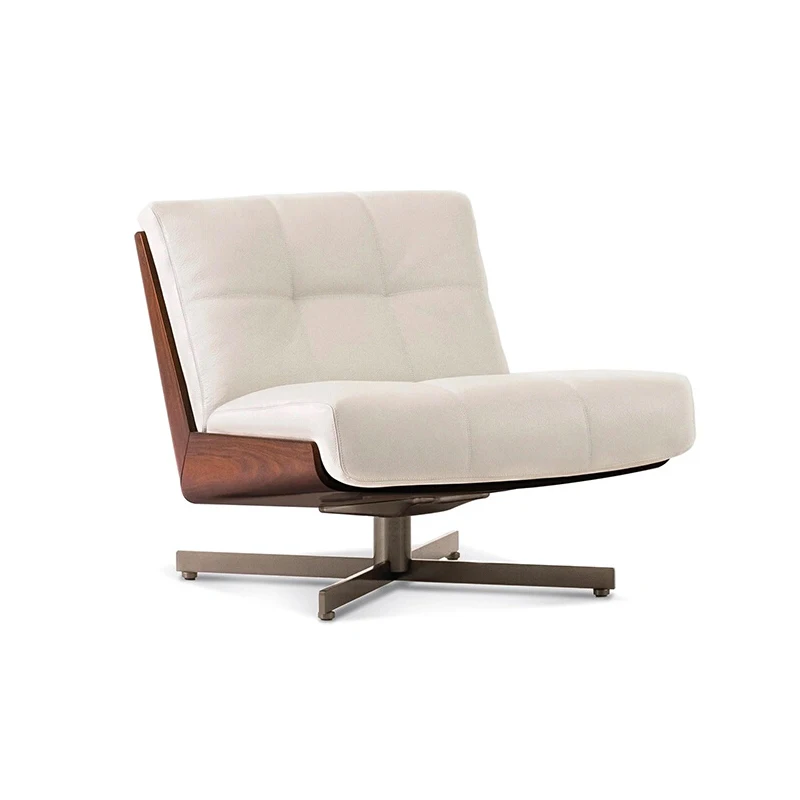 AOMISI CASA Luxury Living Room Furniture Sofas Fabric Modern Single Leisure Accent Chair Metal Legs Fabric Accent Chair