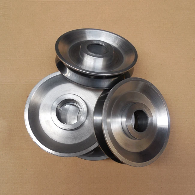 45*12 V-groove Ceramic lagging Drive Pulley With 608 Bearing