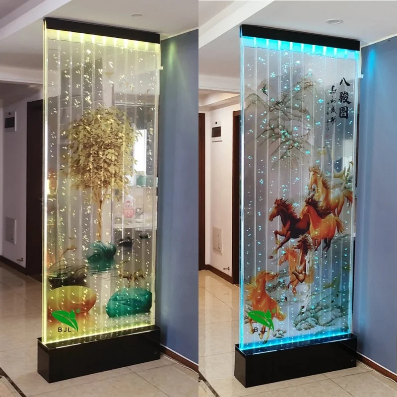 decorative lights room divider led acrylic water bubble wall panel with pattern backdrop