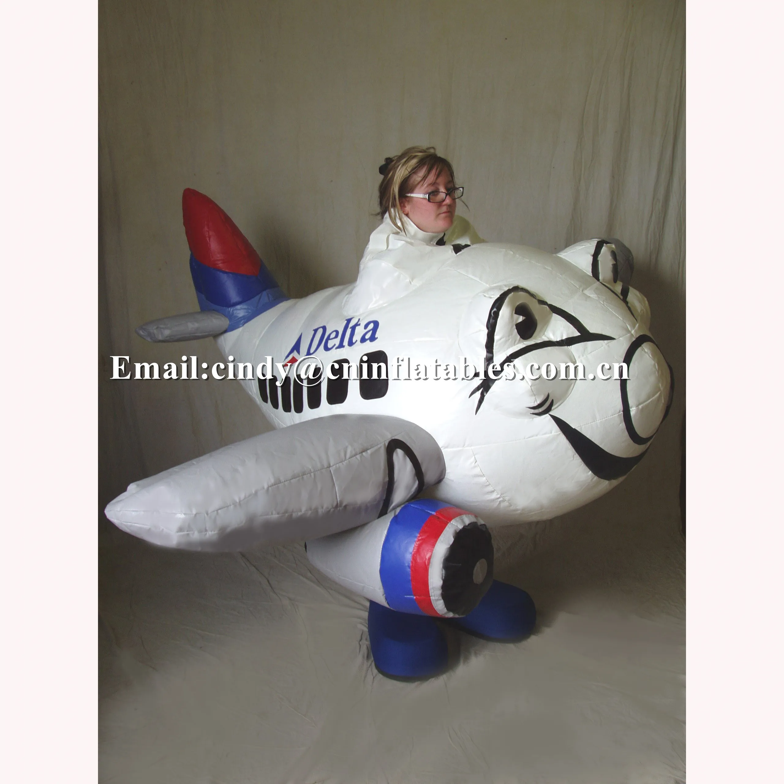 advertising inflatable plane costume decoration airplane walking costumes for sale
