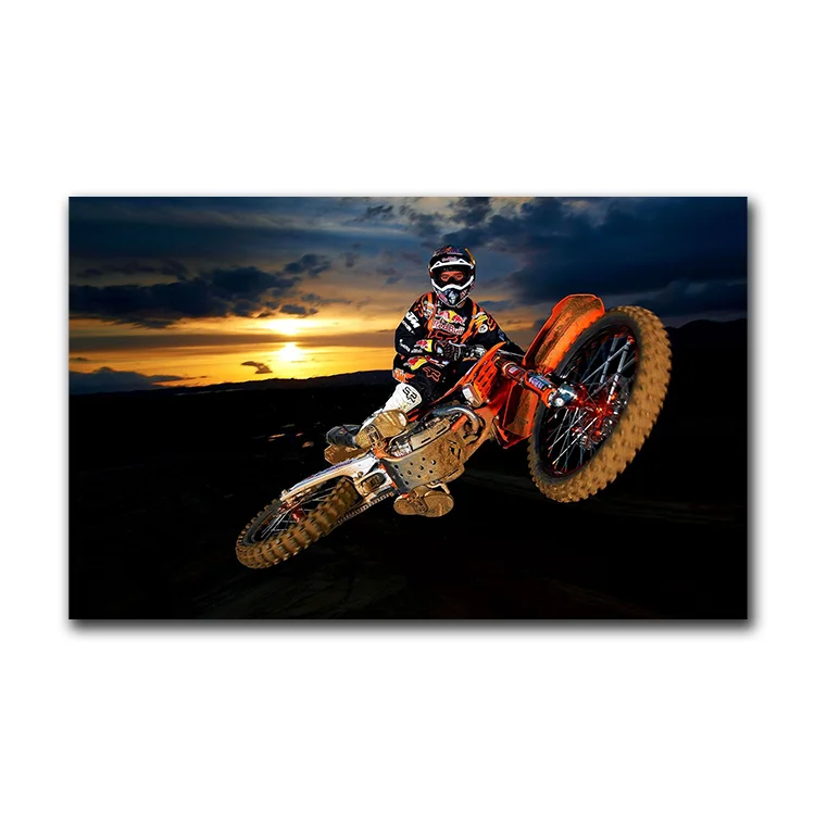 Wholesale Motorcycles Wall Art Printed Canvas Painting Portrait Painting For Home Decoration