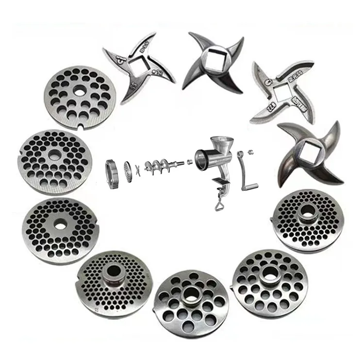 12# Meat Grinder Parts Carbon Steel Meat Mincer Spare Parts Plate Kitchen Part Stainless Steel Meat Mincer Round Blade