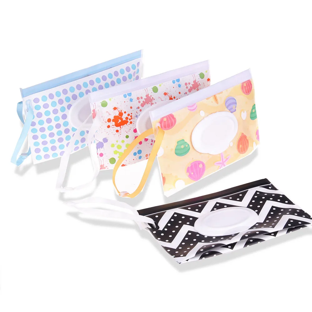 Eco Friendly Easy Carry Wipes Container Portable EVA Wet Wipes Flip Extraction Bag