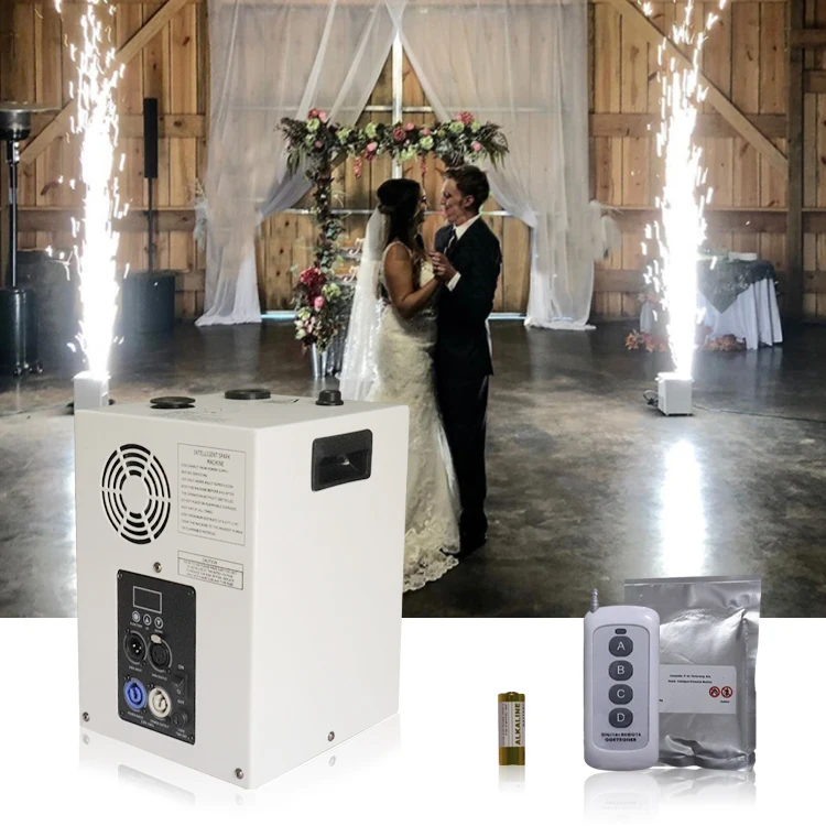 professional 2 pcs pyro daytime cold fireworks spark machine remote stage
