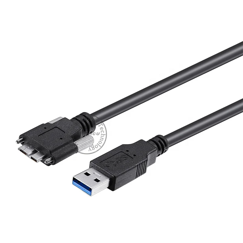 
 Кабель для передачи данных для промышленной камеры Micro USB с винтовым креплением к USB 3,0 типа A  