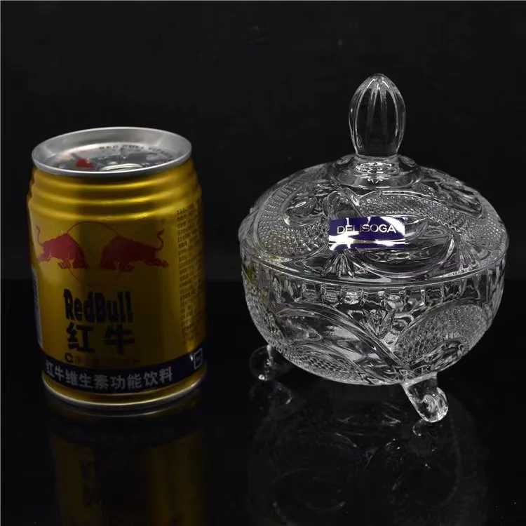 Popular Classic Designs High Quality Customized Snack/nuts Containers Glass Acrylic Candy Jar Transparent Sugar Bowl With Lid