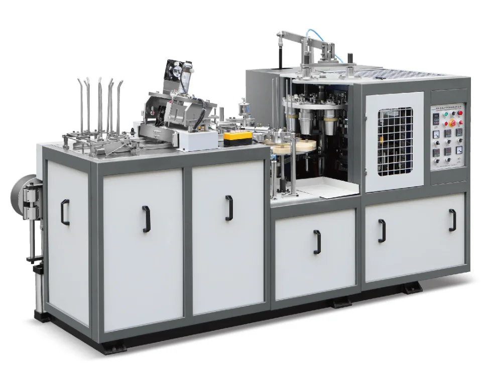 
Ruian Xinlei Manufacture Full Automatic Tea Juice Coffe Cup Machine To Make Disposable High Speed Price Of Paper Cups Machine 
