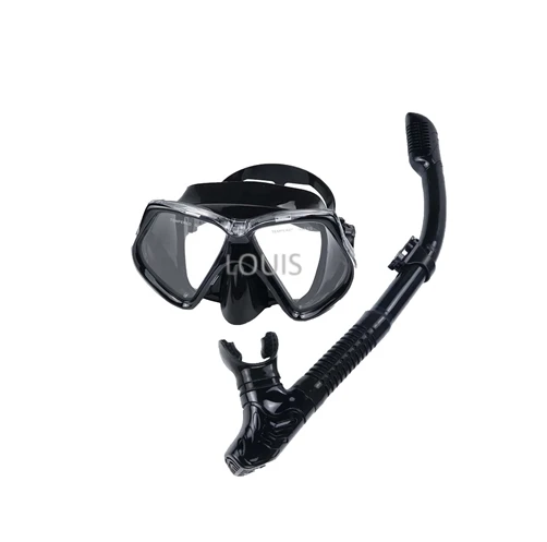Custom Logo Wholesale Silicone snorkeling goggles with dry top snorkel tube diving snorkel mask Set with action camera mount