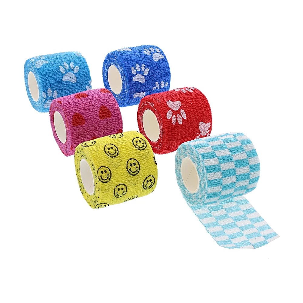 Multiple usage Colored Self-Adhesive Non-Woven Cohesive Bandage Sport Adhesive Elastic Bandage