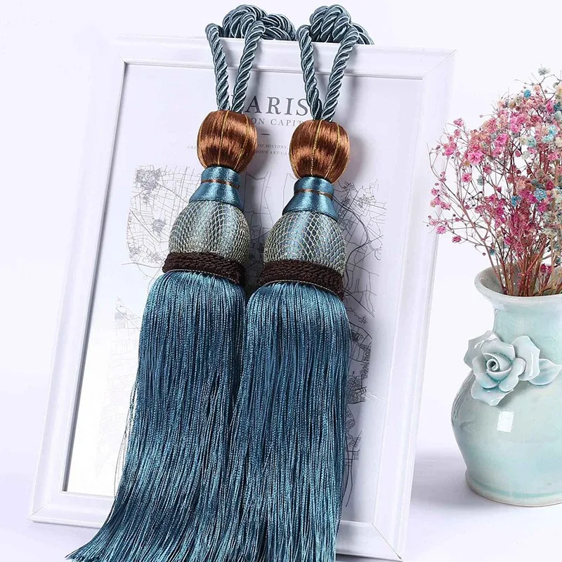Home Decor Luxury Curtain Accessories Macrame Curtain Tassel Tiebacks Decorative With Hanging Ball