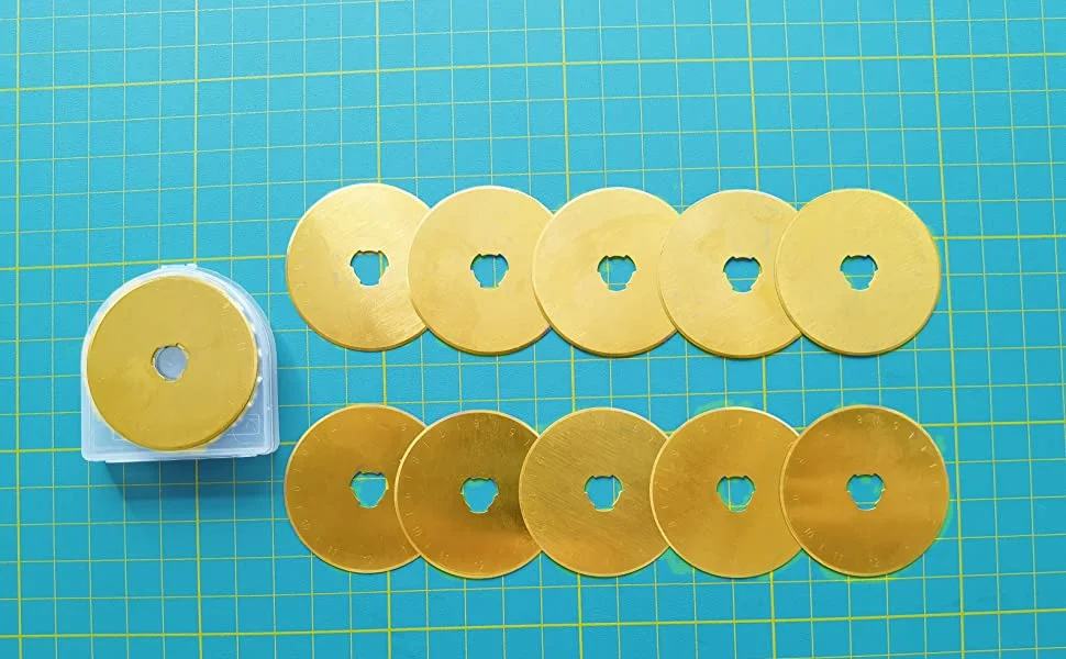 Titanium Rotary Cutter Blades 45mm 28mm 18mm  Spare Replacement Blades with Improved Sharpness, Ideal for Quilting Scrapbooking