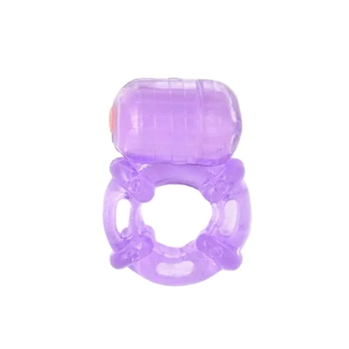 Crystal TPR vibrating cock ring for men dual motors rubber  penis toys
