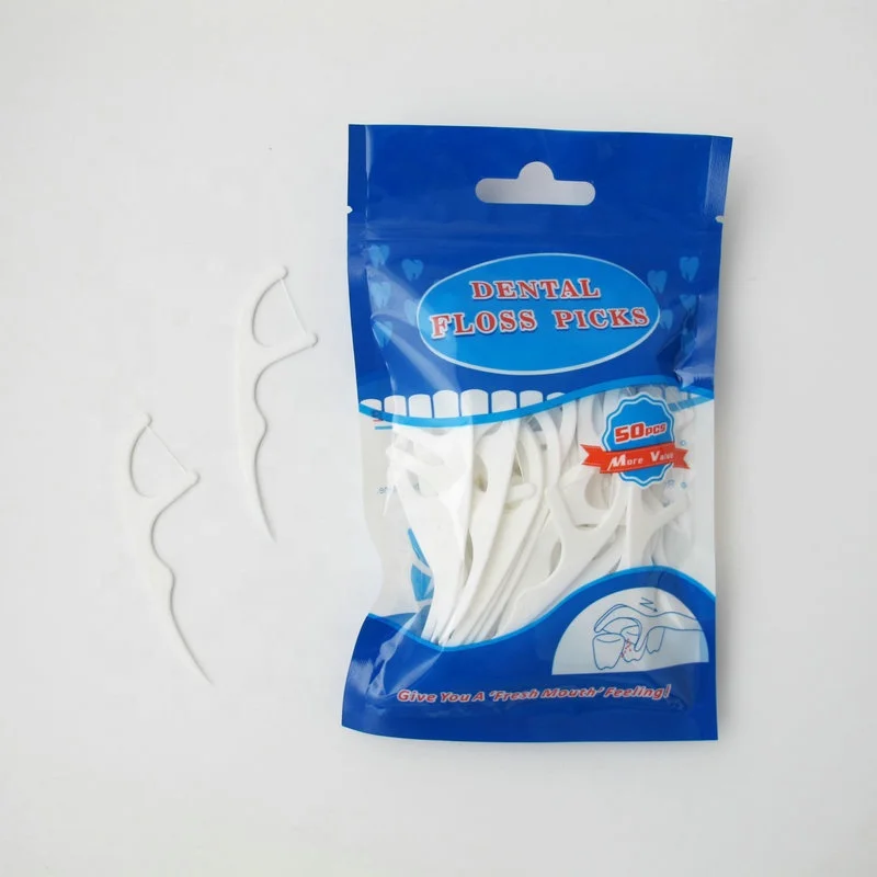 Цена со скидкой на заказ OEM Эко зубная нить зубов, множество цветов на выбор, уход за полостью рта 50 шт./кор. зубная нить
