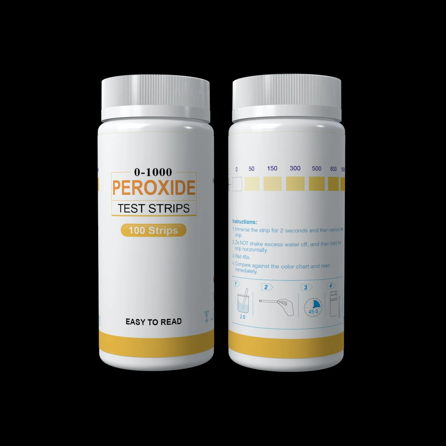 Hydrogen peroxide test paper H2O2 test strips water quality hydrogen peroxide test strip 0-1000Mg/L