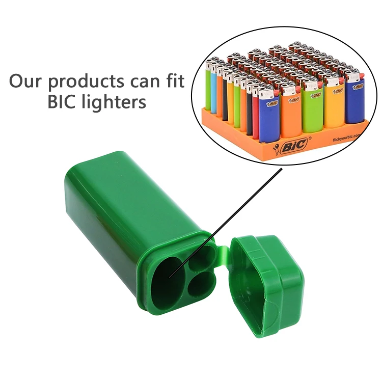 In Stock Newest Portable Mini Plastic Pocket Cigar Case with Lighter Storage Humidor Travel Cigar Tubes Cigar Case