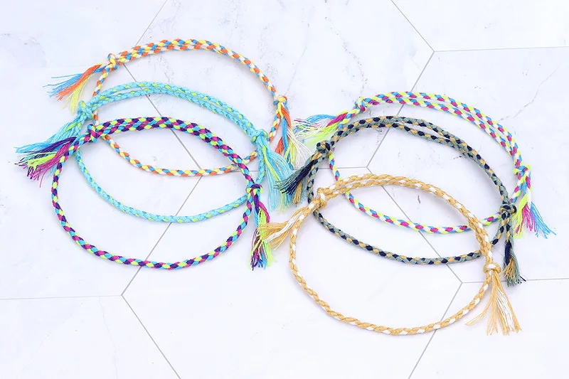 Fashion Adjustable Diy Woven Braided Rope Bracelet Unisex Hand Made Friendship Lucky String Bracelets For Women Men Jewelry Gift