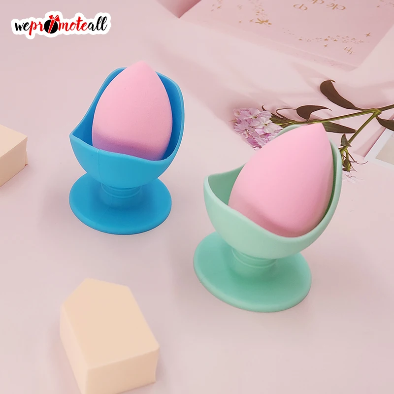 Wepromotion розовый держатель губки силиконовый макияж спонж очиститель красота мягкий чехол Макияж