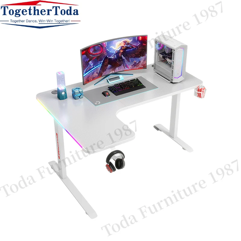 Custom Gaming Table with LED Lights PC Laptop Computer Gaming Desk
