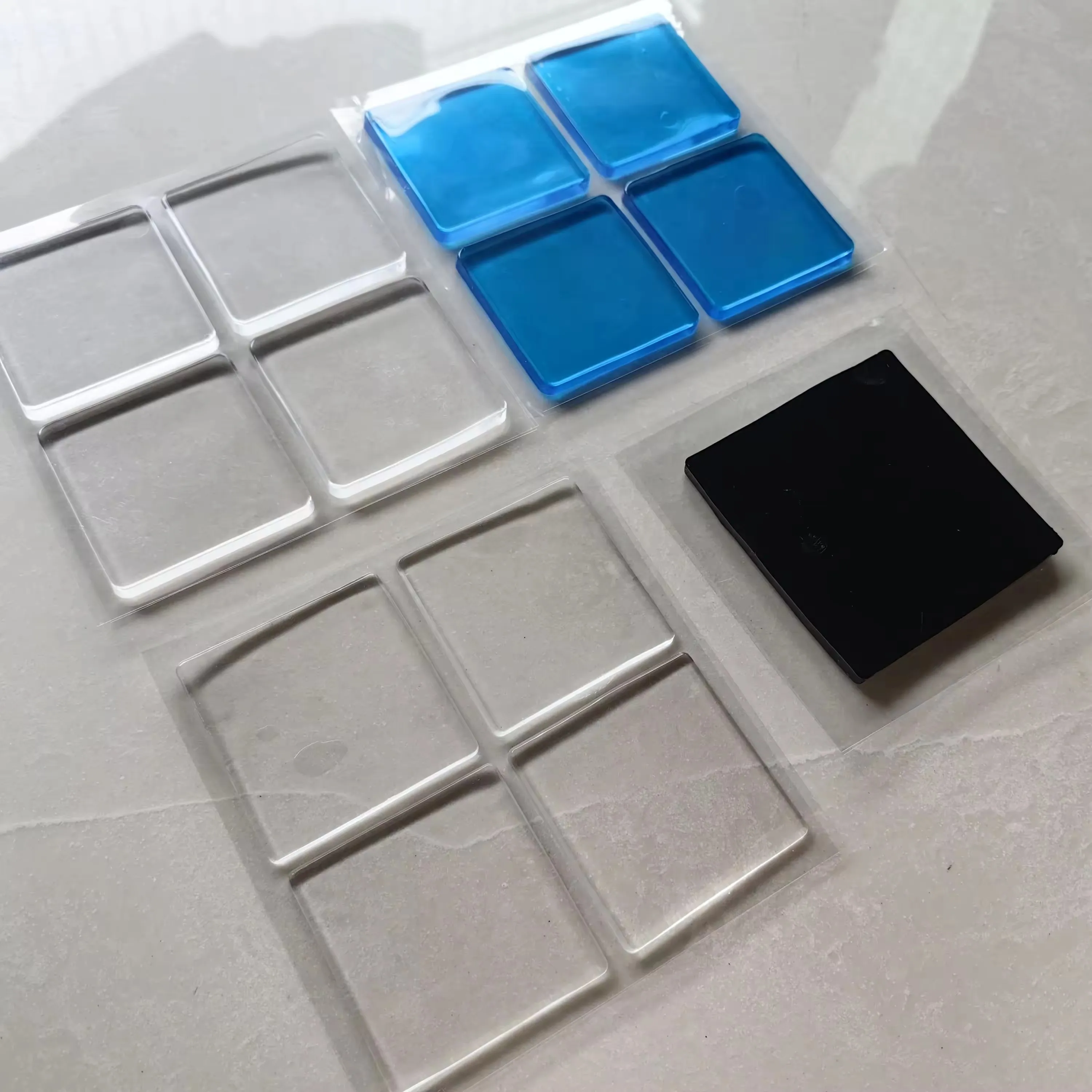 Wholesale Transparent 5mm Sticky Silicone Anti Slip Mat PU Double Side Sticky Pads Reusable Fixate Gel Pad