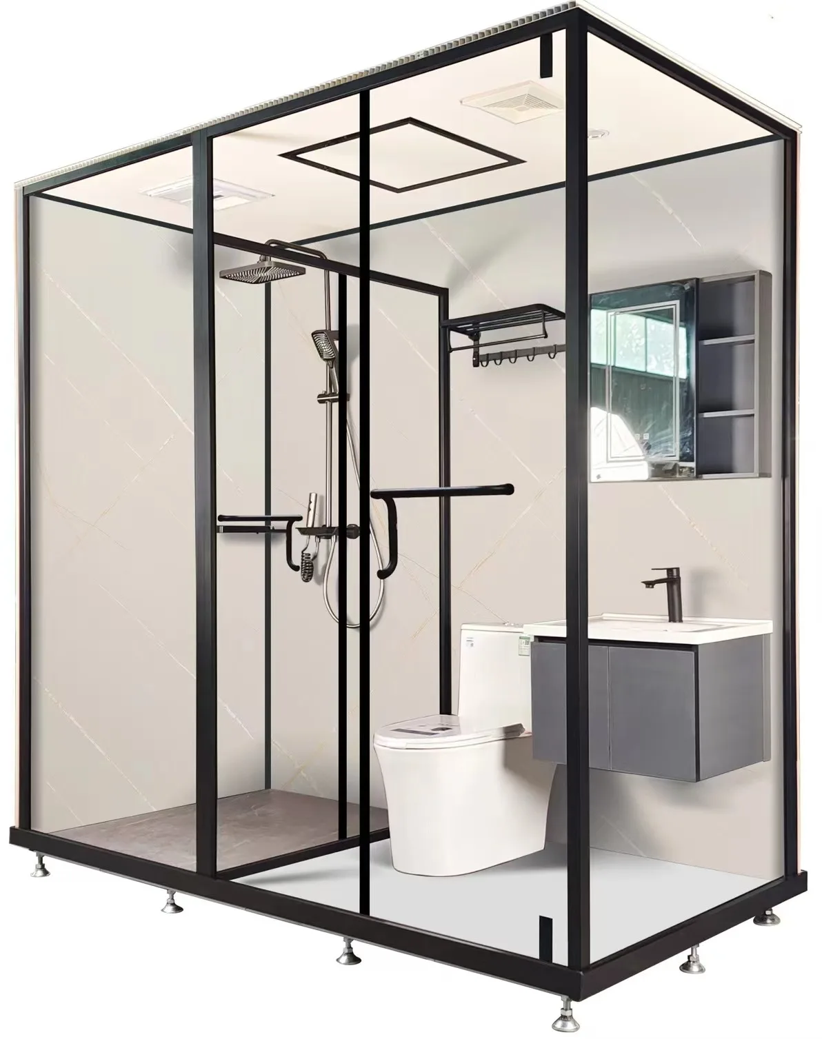 Home Hotel Bathroom Prefab Modular Pod Prefabricated Units Shower Toilet Cabin