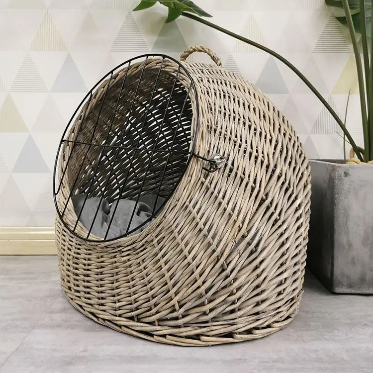 Wicker Pet Tent Cat Dog House Pet Dog Tent Bed House Wicker Pets Home House